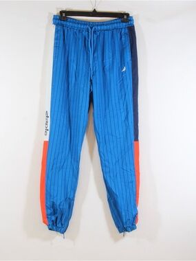 Staple Royal Blue Colorblock Track Pants with White & Red Accents NWT